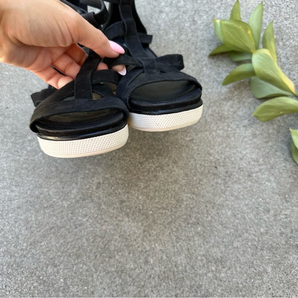 Eileen Fisher Sola Tumbled Nubuck Leather Sandal 6.5 - Picture 9 of 10